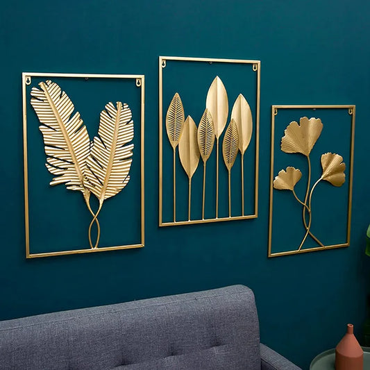 Gold Leaf Metal Wall Decor