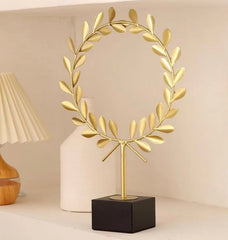 Marble Laurel Wreath Decor Ornament