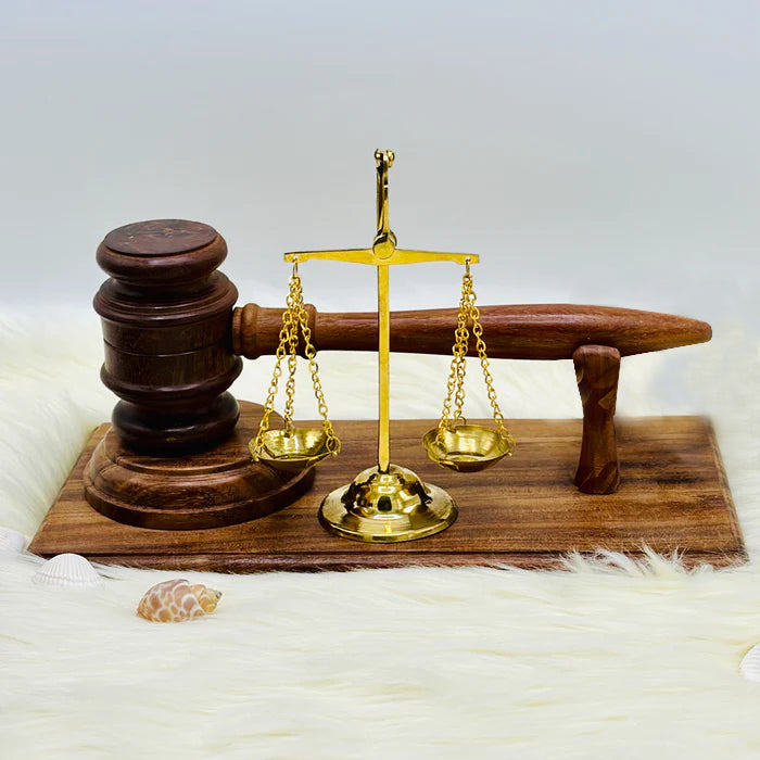 Royal Justice Scale & Gavel