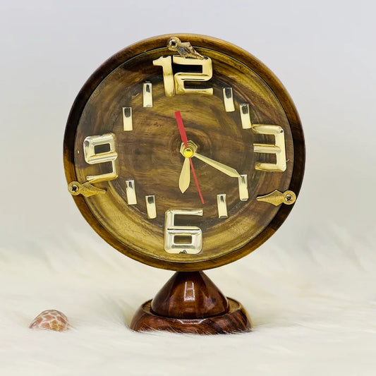 3D Analog Wooden Clock