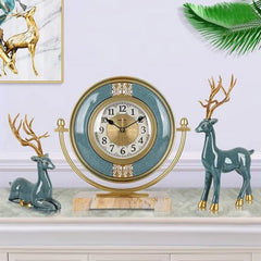 Imitation Deer Desk Clock Set