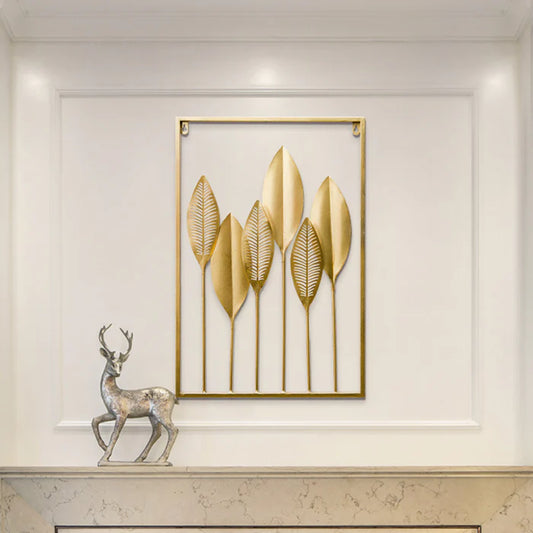 Gold Leaf Metal Wall Decor