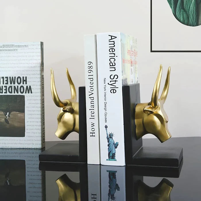 Bull Head Bookend