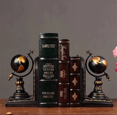 Vintage Globe Design Resin Bookend