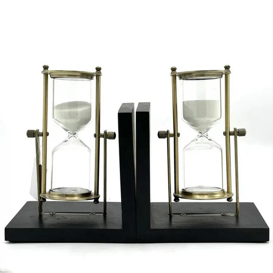 Timer Holding Black Bookend