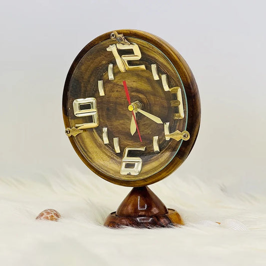 3D Analog Wooden Clock