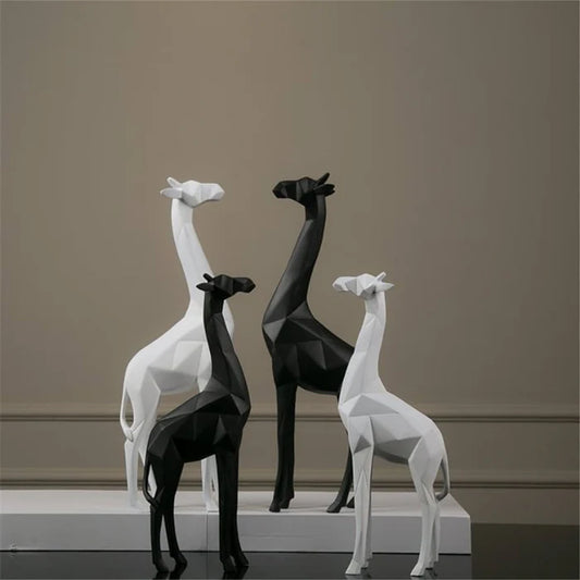 Abstract Giraffe Statue (Set Of 2)