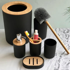 Matt Black Bath Set (4 Pcs)