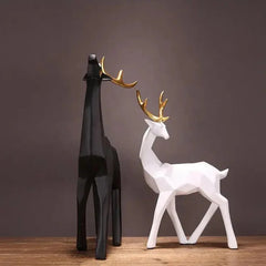 Pair of Rudolph Rein Deer Sculpture