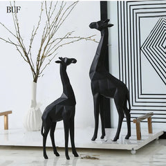 Abstract Giraffe Statue (Set Of 2)