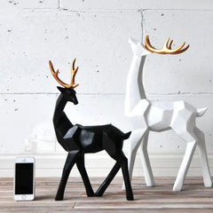 Pair of Rudolph Rein Deer Sculpture