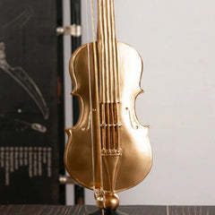 Retro Violin Musical Instrument Sculpture