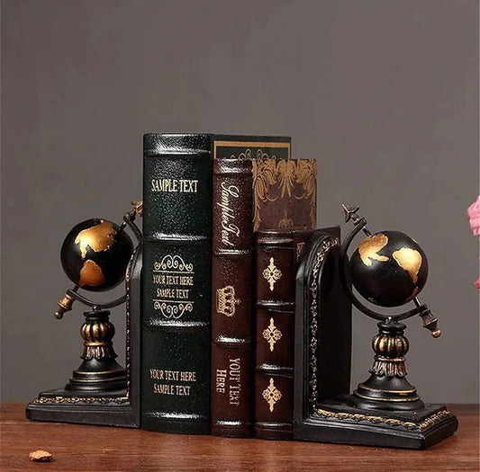 Vintage Globe Design Resin Bookend