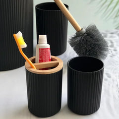 Matt Black Bath Set (4 Pcs)