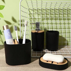 Matt Black Bath Set (4 Pcs)