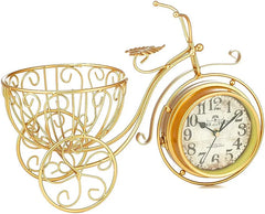 Golden Tricycle Seat Clock