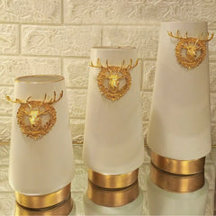 Ceramic Gold Plated Reindeer Vase