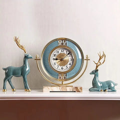 Imitation Deer Desk Clock Set