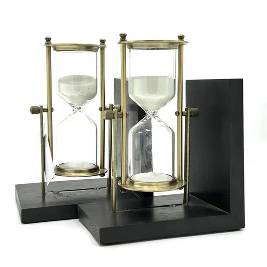 Timer Holding Black Bookend