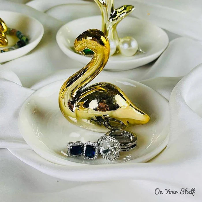 Trinket Swan Dish Decor