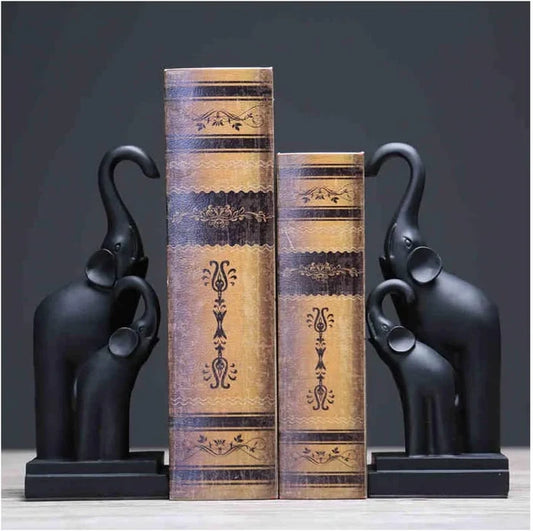 Black Elephant Bookend