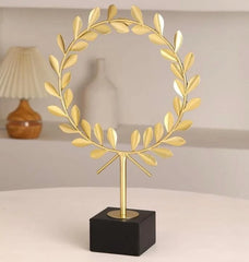 Marble Laurel Wreath Decor Ornament