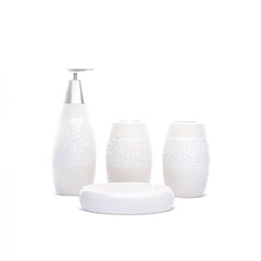 Floral Design Bathroom Set (4 Pcs)