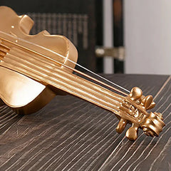 Retro Violin Musical Instrument Sculpture