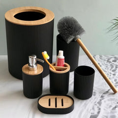 Matt Black Bath Set (4 Pcs)