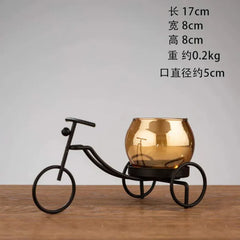 Metal Bicycle Candle Holder