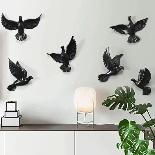 3D Seagull Birds Wall Decor (Set of 6)