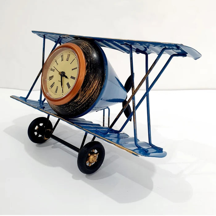 Metal Retro Airplane Clock