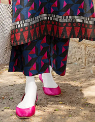 PINK-BLUE LAWN KURTI AND TROUSER| JJLK-S-JSS-24-443