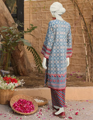 BLUE LAWN STITCHED 2PC