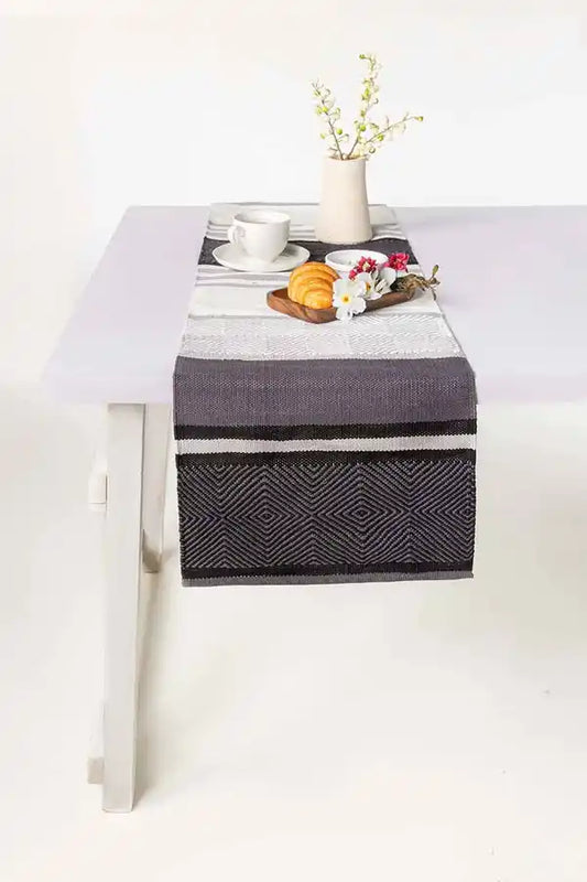 Monochrome Woven Table Runner