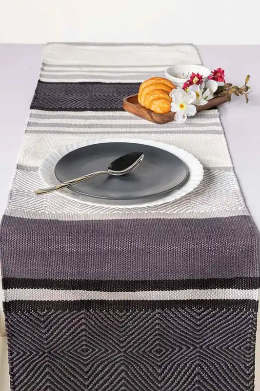 Monochrome Woven Table Runner