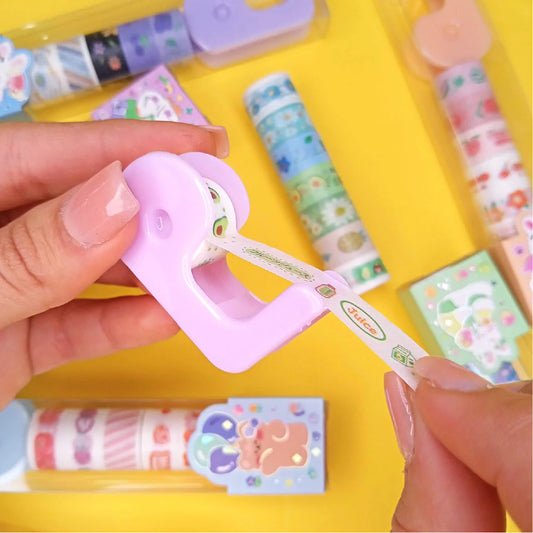 8 in 1 Mini Washi Tape Set with Free Dispenser