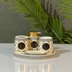 Luxe Gold Bath Set Design 2 - Set Of 5