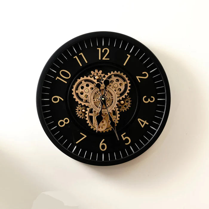 Vintage Moving Gear Wall Clock
