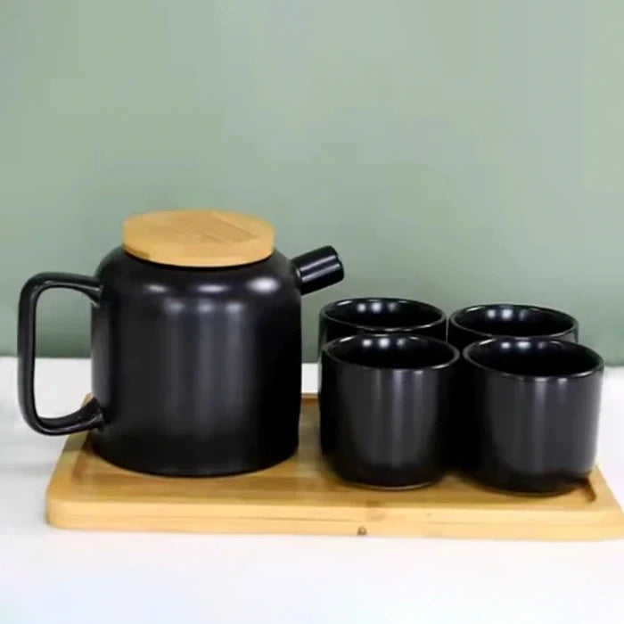 Chinese Ceramic Tea Set (6 Pcs)