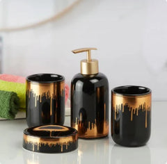 Black Bathroom Accessories Set