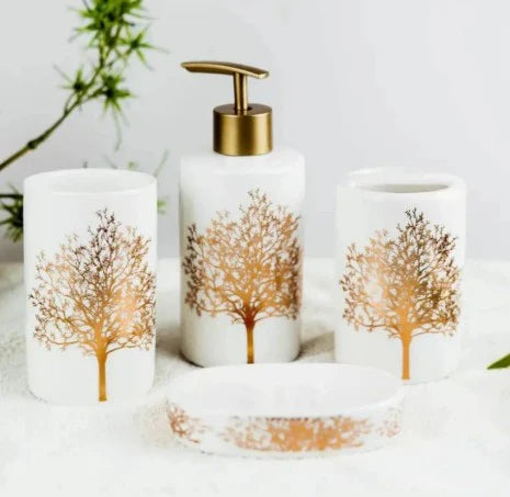 Tree Design Bathroom Accessories Set