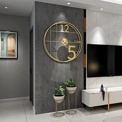 Modern Design Metallic Wall Clock