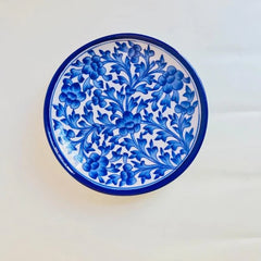 Handmade Blue Pottery Tray Set (5 Pcs)