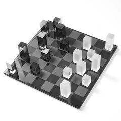 Modern Glass Chess Table