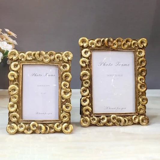 Exclusive Resin Gold Picture Frame (2 Pcs)