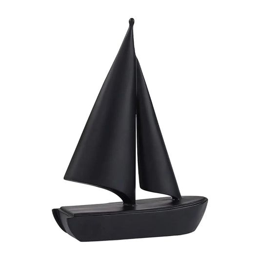 Modern Sailing Boat Statue Collectible Ornament Resin