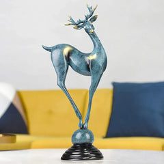 Home Decor Couple Deer Figurine Statue