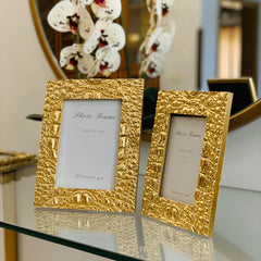 Resin Luxurious Gold Photo Frame (2 Pcs)