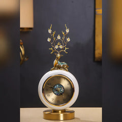 Elegant Mother Of Pearl Dial Table Clock